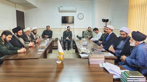 تصاویر/ دیدار مسئول سازمان بسیج طلاب با مسئول‌ بسیج اساتید حوزه علمیه