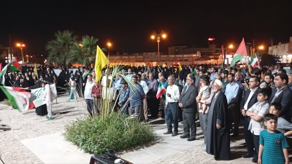 فیلم| اجتماع مردمی حمایت از ملت غزه در برازجان