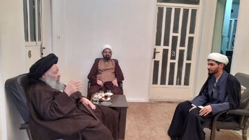 مسئول مرکز امور بین‌الملل حوزه علمیه خوزستان با آیت‌الله موسوی جزایری دیدار کرد