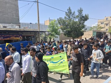 تصاویر/ راهپیمایی مردم شهرستان بدره در حمایت از غزه