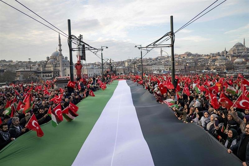 Thousands rally in Istanbul to protest Israel's war on Gaza