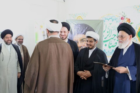 مراسم تکریم و معارفه فرمانده پایگاه مقاومت بسیج مدرسه علمیه مصلی یزد