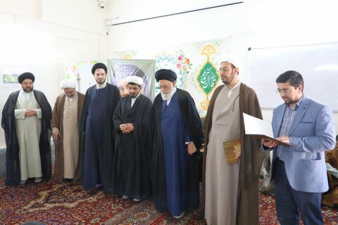 مراسم تکریم و معارفه فرمانده پایگاه مقاومت بسیج مدرسه علمیه مصلی یزد