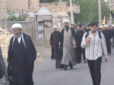 تصاویر/پیاده‌روی طلاب حوزه علمیه تهران به اردهال در شب شهادت امام صادق(ع)