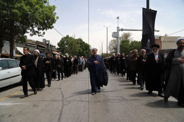 فیلم| دسته عزاداری حوزه علمیه همدان در سالروز شهادت امام جعفر صادق(ع)