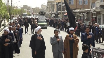 تصاویر/ عزاداری مردم تکاب در سوگ امام صادق (ع)