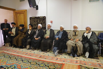 تصاویر / مراسم عزاداری روز شهادت امام جعفر صادق (ع) در دفتر آیت الله العظمی جوادی آملی