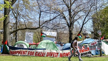 FBI چادر های معترضان به نسل کشی در فلسطین را مورد حمله قرار دادند