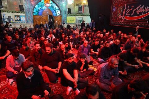 تصاویر | مراسم عزاداری شب شهادت امام جعفر صادق (ع) در مسجد مهدیه تبریز