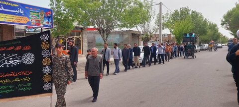 تصاویر/ دسته عزاداری شهادت امام جعفر صادق علیه السلام  در شهر کشاورز