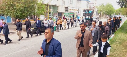 تصاویر/ دسته عزاداری شهادت امام جعفر صادق علیه السلام  در شهر کشاورز