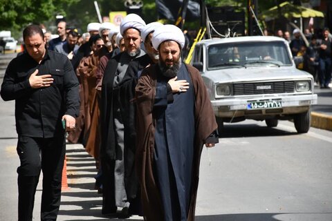 تصاویر/ عزاداری خیابانی سالروز شهادت امام صادق (ع) در خوی