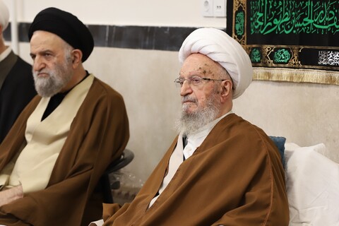 تصاویر/ مراسم عزاداری روز شهادت امام جعفر صادق (ع) در دفتر آیت الله العظمی مکارم شیرازی
