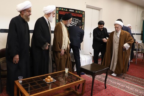 تصاویر/ مراسم عزاداری روز شهادت امام جعفر صادق (ع) در دفتر آیت الله العظمی مکارم شیرازی
