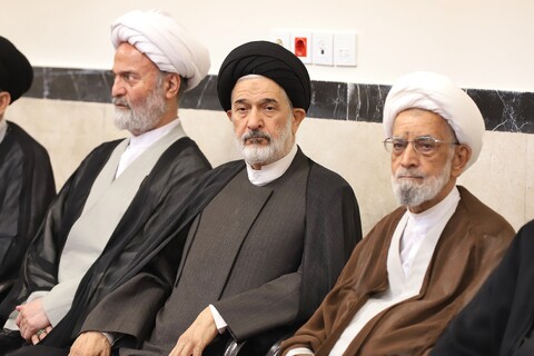 تصاویر/ مراسم عزاداری روز شهادت امام جعفر صادق (ع) در دفتر آیت الله العظمی مکارم شیرازی