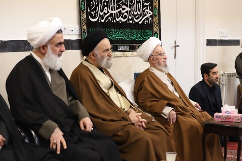 تصاویر/ مراسم عزاداری روز شهادت امام جعفر صادق (ع) در دفتر آیت الله العظمی مکارم شیرازی