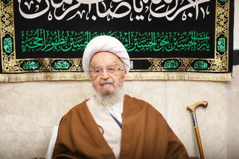 تصاویر/ مراسم عزاداری روز شهادت امام جعفر صادق (ع) در دفتر آیت الله العظمی مکارم شیرازی