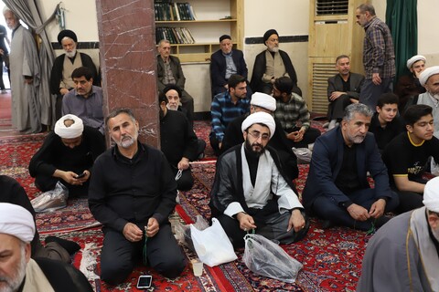 تصاویر/ مراسم عزاداری روز شهادت امام جعفر صادق (ع) در دفتر آیت الله العظمی مکارم شیرازی