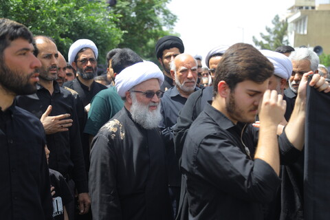 تصاویر / دسته عزای روز شهادت امام جعفر صادق (ع) با حضور آیت الله العظمی وحید خراسانی