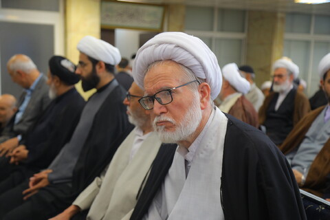 تصاویر / مراسم عزاداری روز شهادت امام جعفر صادق (ع) در دفتر آیت الله العظمی نوری همدانی