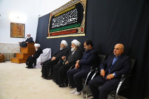 تصاویر / مراسم عزاداری روز شهادت امام جعفر صادق (ع) در دفتر آیت الله العظمی نوری همدانی