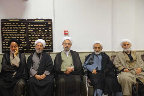 تصاویر / مراسم عزاداری روز شهادت امام جعفر صادق (ع) در دفتر آیت الله العظمی جوادی آملی