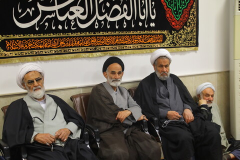 تصاویر / مراسم عزاداری روز شهادت امام جعفر صادق (ع) در دفتر آیت الله العظمی جوادی آملی