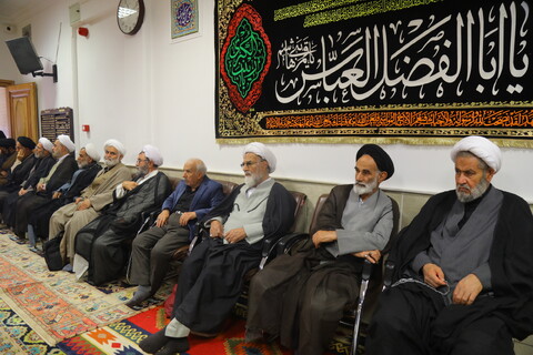تصاویر / مراسم عزاداری روز شهادت امام جعفر صادق (ع) در دفتر آیت الله العظمی جوادی آملی