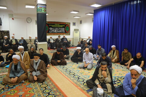 تصاویر / مراسم عزاداری روز شهادت امام جعفر صادق (ع) در دفتر آیت الله العظمی جوادی آملی