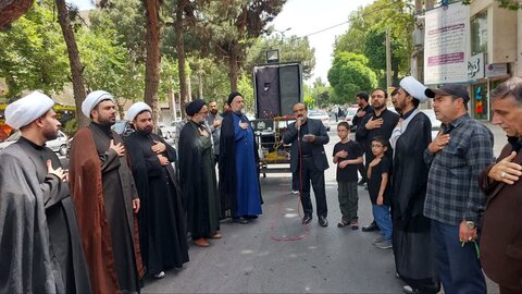 تصاویر دسته عزاداری مدرسه علمیه امام جعفر صادق(ع) شهریار در عزای صادق آل محمد(ص)