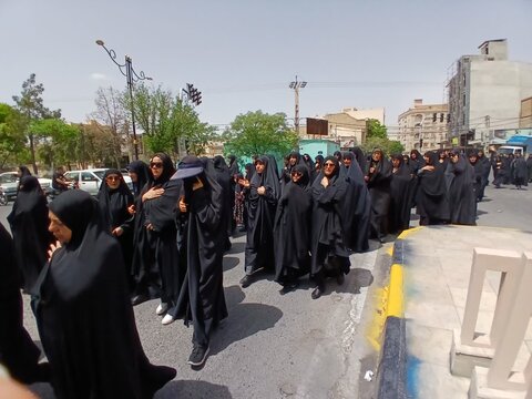 تصاویر/کاروان عزاداری شهادت امام صادق علیه‌السلام در ساوه