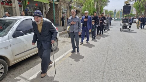 تصاویر/ عزاداری خیابانی به مناسبت سالروز شهادت امام جعفر صادق علیه السلام در اهر