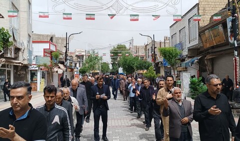 تصاویر/ عزاداری خیابانی به مناسبت سالروز شهادت امام جعفر صادق علیه السلام در میانه