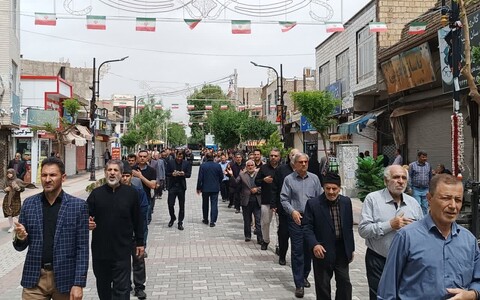 تصاویر/ عزاداری خیابانی به مناسبت سالروز شهادت امام جعفر صادق علیه السلام در میانه