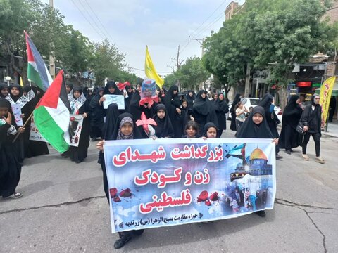 تصاویر/کاروان عزاداری شهادت امام صادق (ع)و اعلام حمایت و همدردی با مردم مظلوم غزه در زرندیه