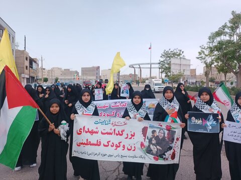 تصاویر/کاروان عزاداری شهادت امام صادق (ع)و اعلام حمایت و همدردی با مردم مظلوم غزه در زرندیه