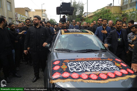 إقامة موكب عزاء في ذكرى استشهاد الإمام جعفر الصادق (ع) بحضور آية الله العظمى وحيد الخراساني