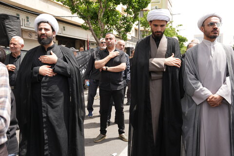 تصاویر/ دسته عزاداری مدرسه عالی شهید مطهری به مناسبت سالروز شهادت امام صادق علیه السلام