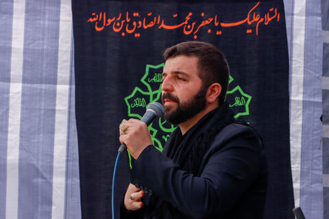 تصاویر/ دسته عزاداری مدرسه عالی شهید مطهری به مناسبت سالروز شهادت امام صادق علیه السلام