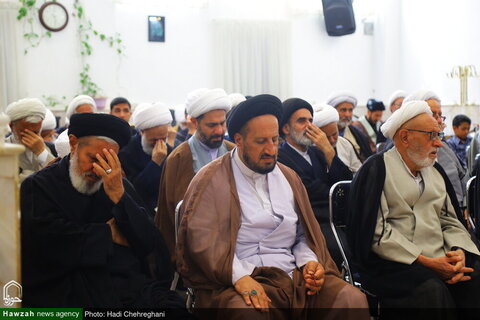 إقامة مراسم عزاء بمناسبة ذكرى استشهاد الإمام جعفر الصادق (ع) في مكتب آية الله العظمى نوري الهمداني