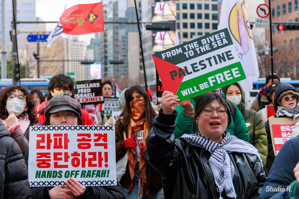 Wananchi wa Korea Kusini wakusanyika kulaani uwepo ubalozi wa Israel