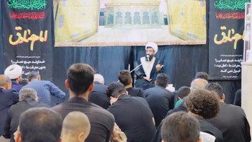 تصاویر/ مراسم عزاداری شهادت امام جعفر صادق(ع) در مدرسه علمیه حضرت اباالفضل العباس(ع)