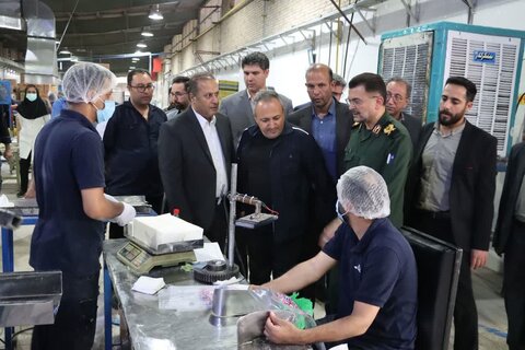 تصاویر/ بازدید فرمانده سپاه استان از واحد تولیدی نیمه شعبان سمنان
