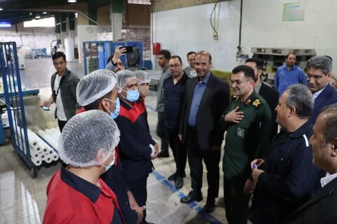 تصاویر/ بازدید فرمانده سپاه استان از واحد تولیدی نیمه شعبان سمنان