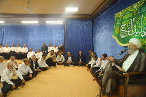 تصاویر / دیدار جمعی از خادمان حرم مطهر امام رضا (ع) با آیت الله فقیهی