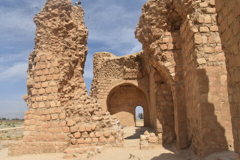 تصاویر| بازدید امام جمعه و فرماندار سروستان از کاخ تاریخی ساسان