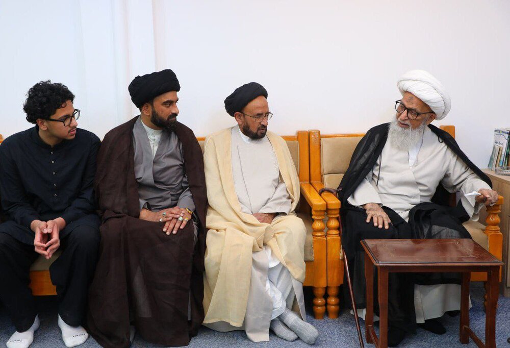 حجت الاسلام مولانا سید عابد رضا نقوی کی آیت اللہ العظمیٰ حافظ شیخ بشیر حسین نجفی سے ملاقات