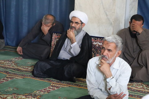 تصاویر/ طلاب مدرسه علمیه النبی(ص)در سوگ جانباختگان حادثه بندر شهید رجایی