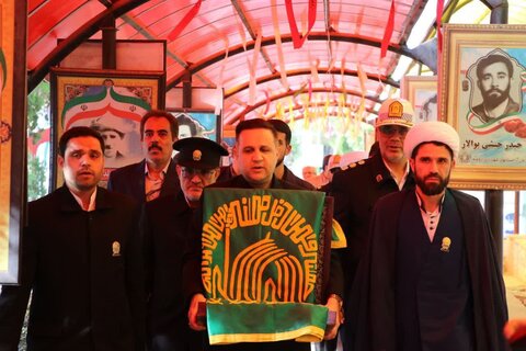 تصاویر/ حضور کاروان زیر سایه خورشید در مزار شهدای ارومیه