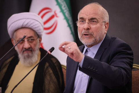 دیدار برخی از علمای تهران با رئیس مجلس شورای اسلامی